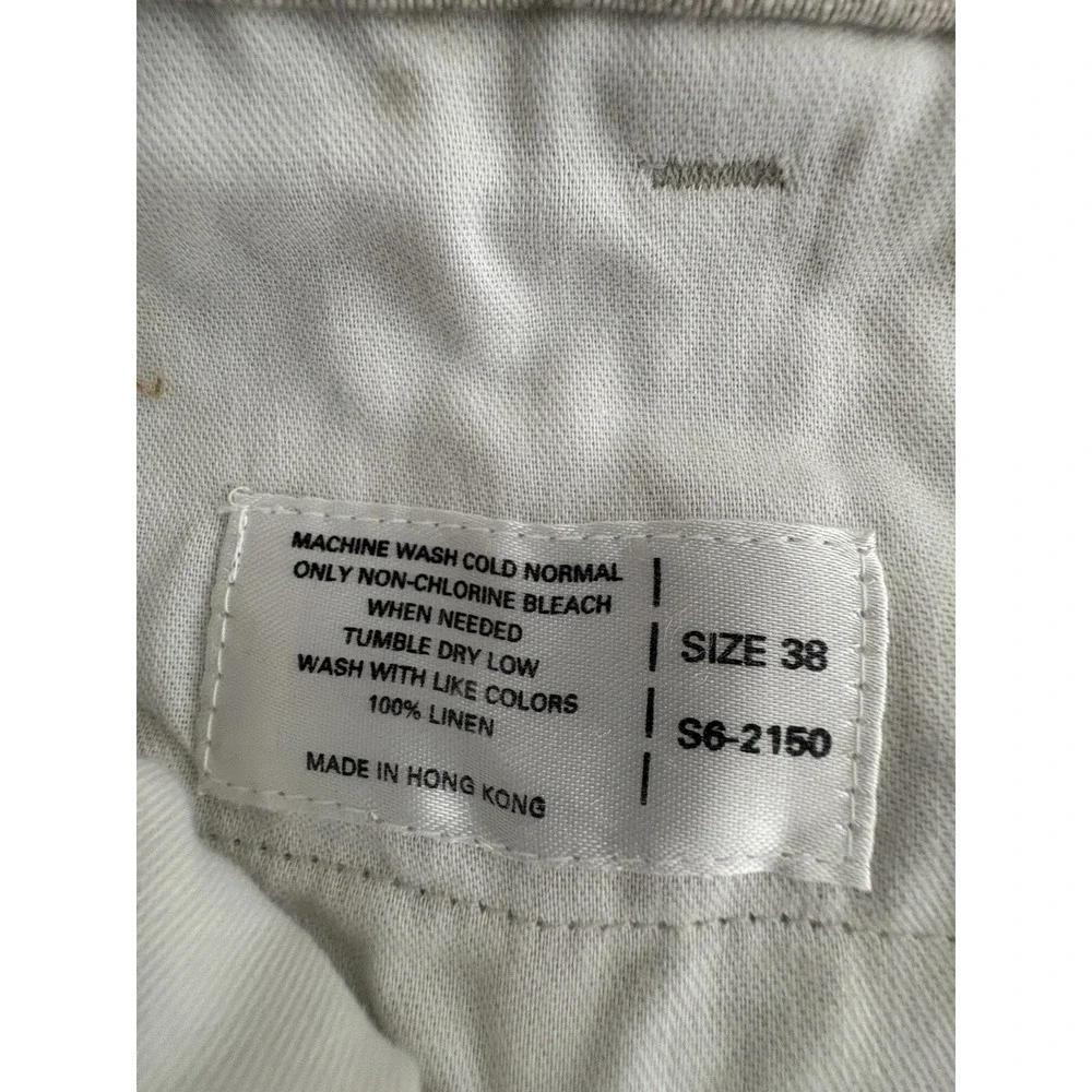 Brooks Brothers Baird McNutt IRISH LINEN Shorts Mens 38 Flat Front Tan / Flax